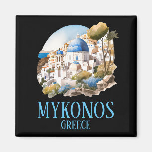 Íman Viagens vintage da ilha grega Grécia Mykonos