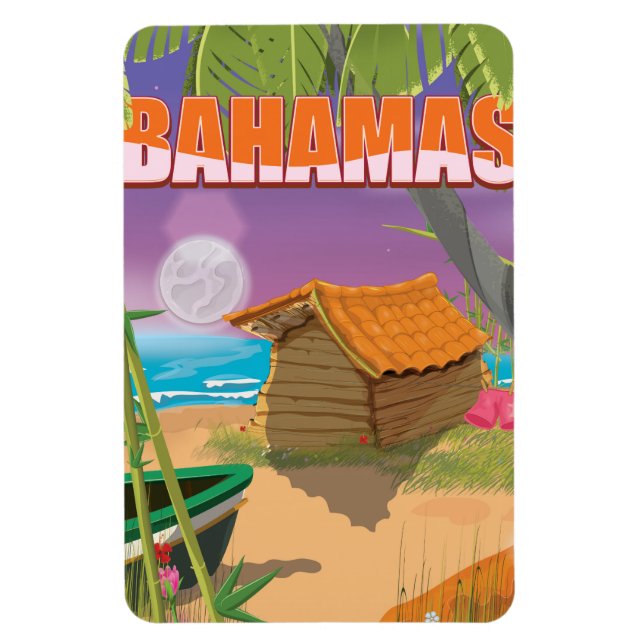 Íman Viagens vintage das Bahamas (Vertical)
