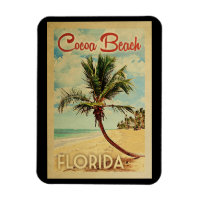 Viagens vintage de árvores de palma de praia de ca