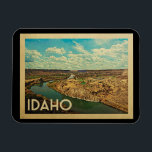Íman Viagens vintage de Canyon Cobra do Rio Idaho<br><div class="desc">Design em estilo Viagens vintage Idaho apresentando o desfiladeiro Cobra River neste maravilhoso cenário da natureza.</div>