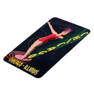 Íman Viagens vintage de Chicago Illinois