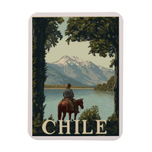Íman Viagens vintage do Chile   Andes Mountain