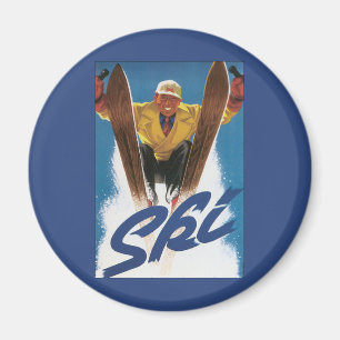 Íman Viagens vintage, Esportes esquiando na neve