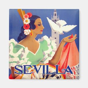 Íman viagens vintage Feria de Sevilla, 1952