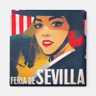 Íman viagens vintage Feria de Sevilla de 1969