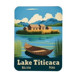 Íman Viagens vintage lago Titicaca América do Sul Censu