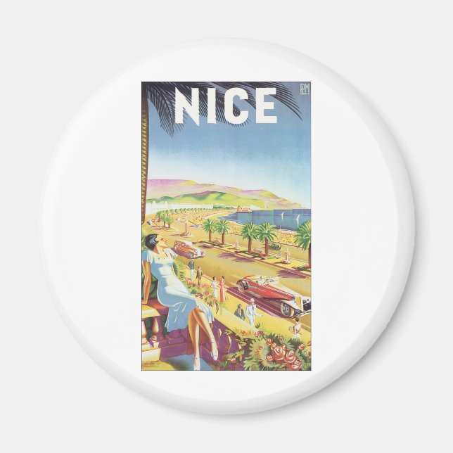 ÍMAN VIAGENS VINTAGE NICE POSTER (Frente)