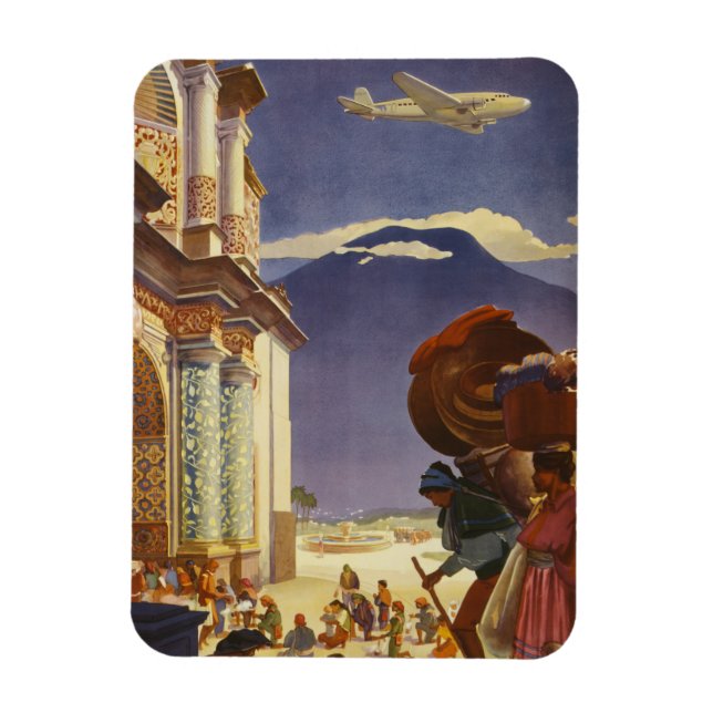 Íman Viagens vintage Para Guatemala (Vertical)