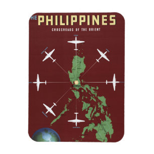 Íman Viagens vintage Para Linhas Aéreas Filipinas