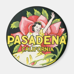 Íman Viagens vintage, Pasadena Califórnia, Senhora e R