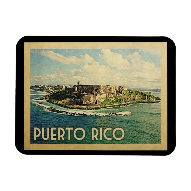 Íman Viagens vintage Porto Rico (Horizontal)
