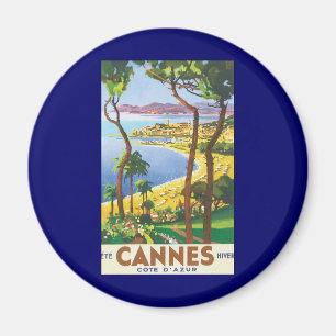 Íman Viagens vintage, Praia em Cannes, França