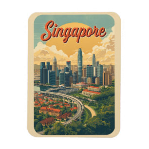 Íman Viagens Vintage Singapura Gardens by the Bay prese