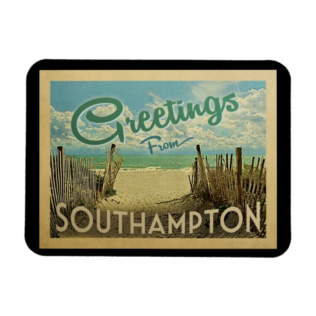 Íman Viagens vintage Southampton Beach (Horizontal)