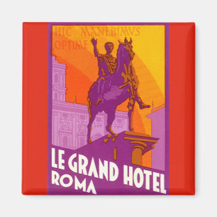 Íman Viagens vintage, Statue Le Grand Hotel Roma, Itáli