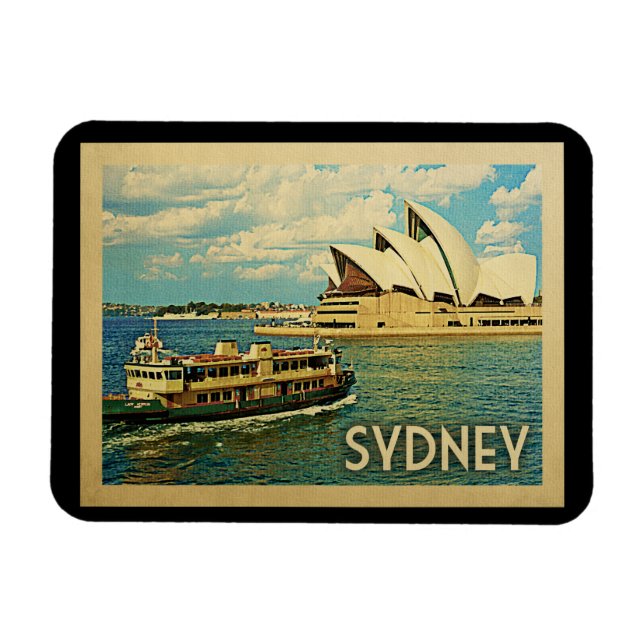 Íman Viagens vintage Sydney Austrália (Horizontal)