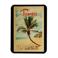 Viagens vintage Tampa Magnet Palm Tree