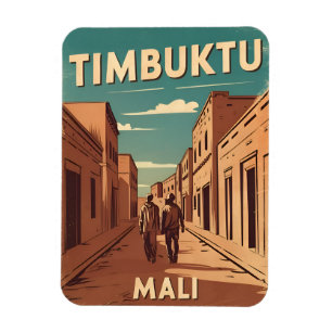 Íman Viagens vintage Timbuktu Mali África - Gráfico Ret