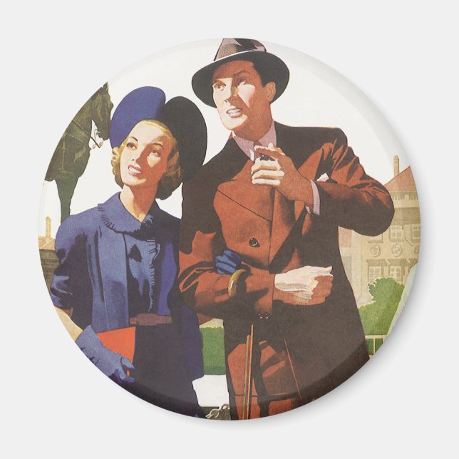 Íman Viagens vintage, Turistas em Visita de Férias (Frente)