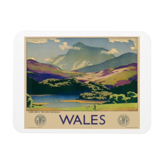 Íman Viagens vintage Wales (Horizontal)