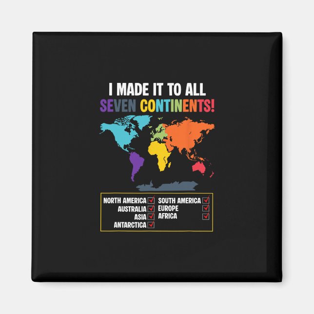 Íman Viajante Mundial Clube dos Sete Continentes Mapa G (Frente)