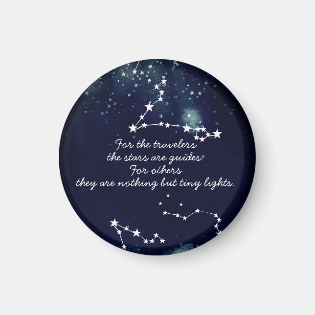 Íman Viajantes e Estrelas - Magnet (Frente)