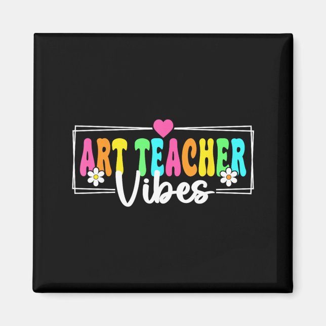 Íman Vibes de Professor de Arte Volta às Aulas Professo (Frente)