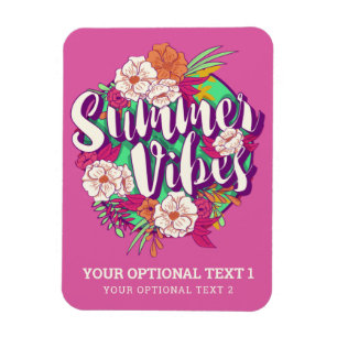 Íman Víblias de verão de texto personalizado