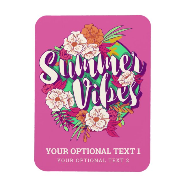 Íman Víblias de verão de texto personalizado (Vertical)