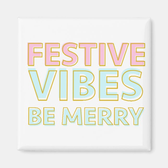 Íman Víblias festivas de Natal alegre e coloridas (Frente)