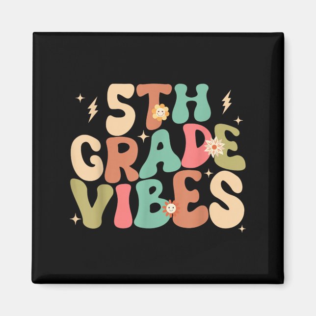 Íman Vibrações da 5ª Série Groovy de Volta à Escola (Frente)