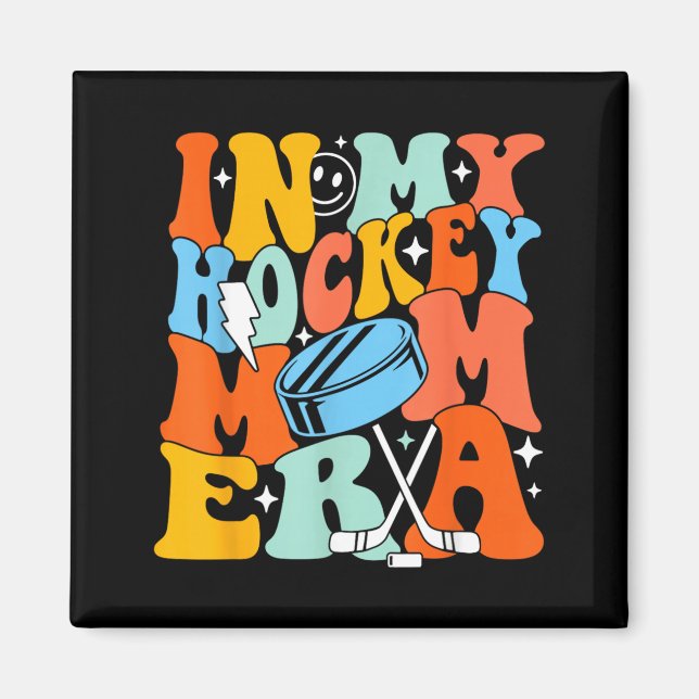 Íman Vibrações de Mãe de Hockey (Frente)