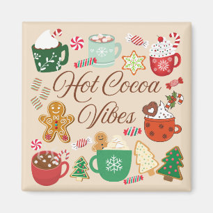 Íman Vibrações de Natal com Chocolate Quente