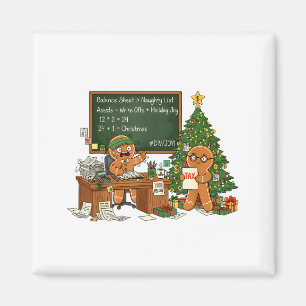 Íman Vibrações de Natal Xmas Contador Contabilidade Gin