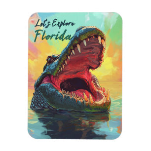 Íman Vibrant Alligator Adventure na Flórida