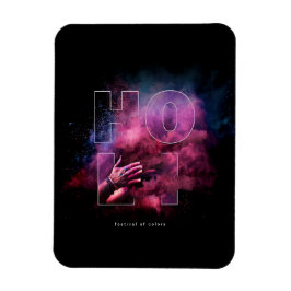 Íman Vibrant Holi Festival de Cores Design