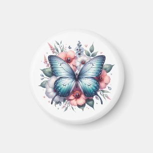 Íman Vibrante Buquê Floral de Borboleta Art-96283