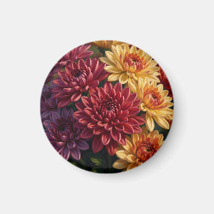 Íman Vibrante Buquê Floral de Dália