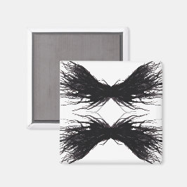 Íman Vícios Abstratos Asas Pretas Arte de Tinta Álcool
