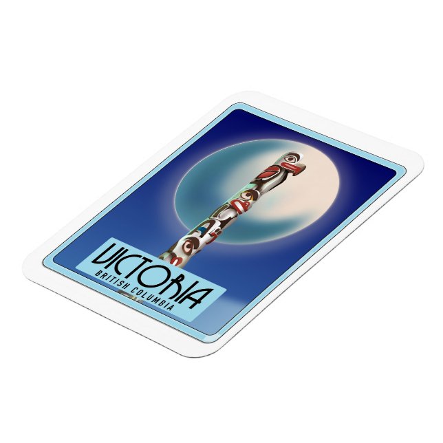 Íman Victoria British Columbia Totem Pole. (Left Side)