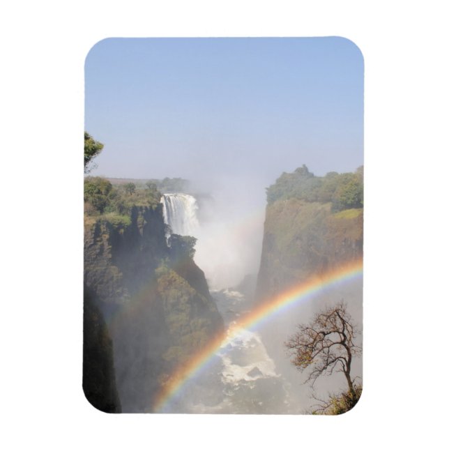 Íman Victoria Falls Rainbow Waterfall Photo (Vertical)