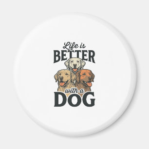 Íman Vida Antiga É Melhor Com um Cão Desenho Vetorial_1