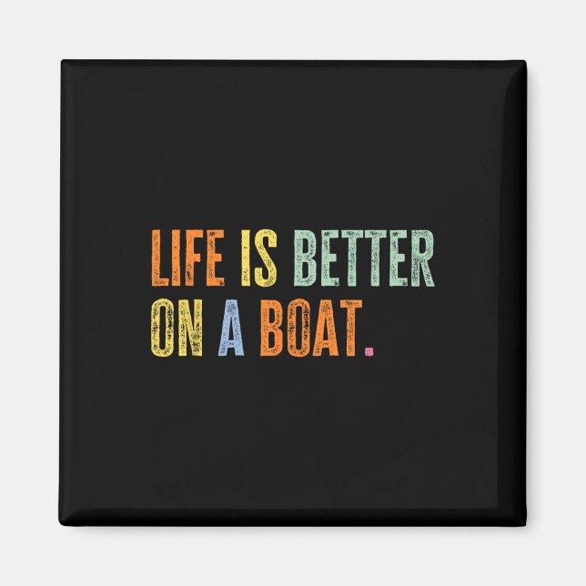Íman Vida de barco engraçado eu amo velejar (Frente)