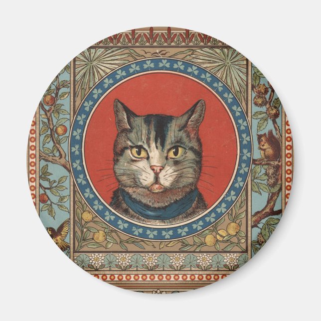 Íman Vida de Gato Antigo para Gatinho Clássico Vitorian (Frente)
