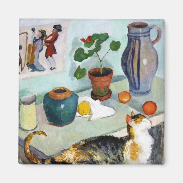 Íman Vida de Gato e Estática, August Macke (Frente)
