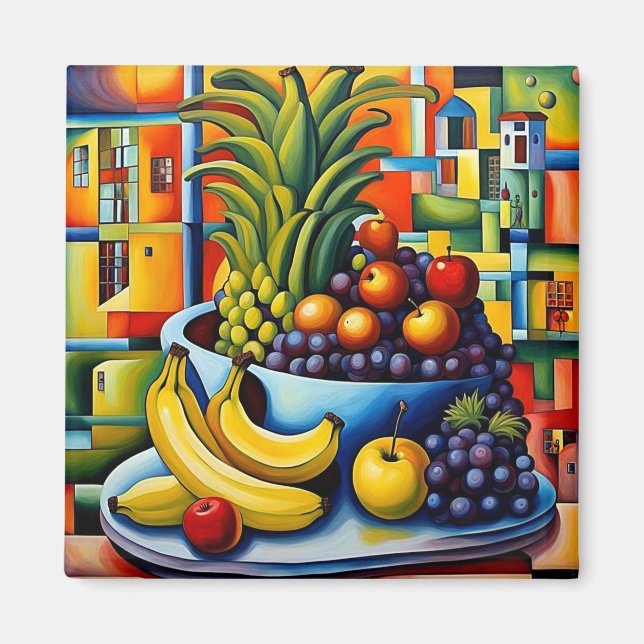 Íman Vida estática com a fruta 7 (Frente)