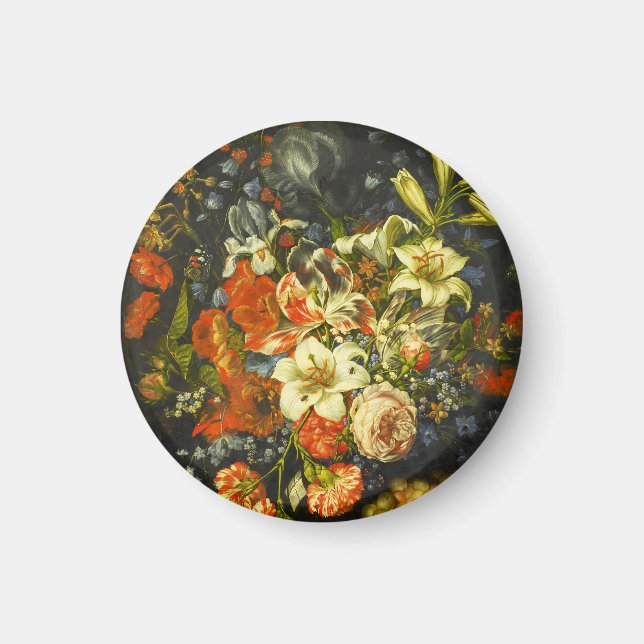 Íman Vida Estática com Flores e Frutas (Frente)