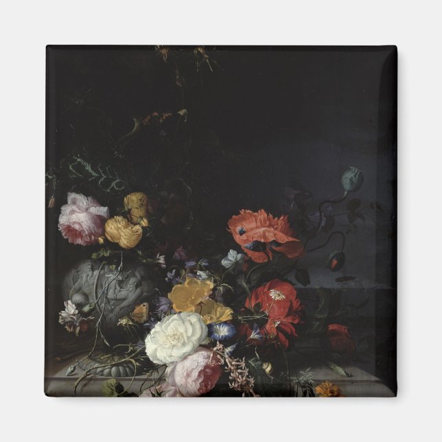 Íman Vida Estática com Flores e Insetos (Frente)