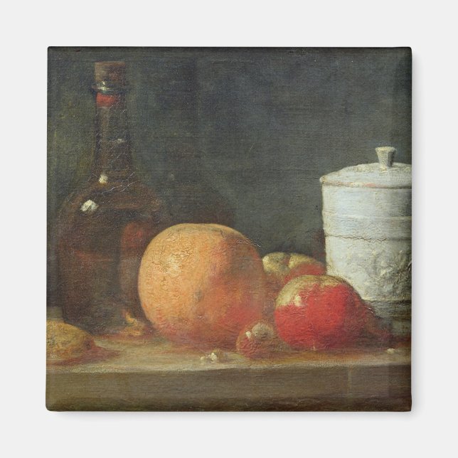 Íman Vida Estática com Fruta e garrafa de vinho (Frente)