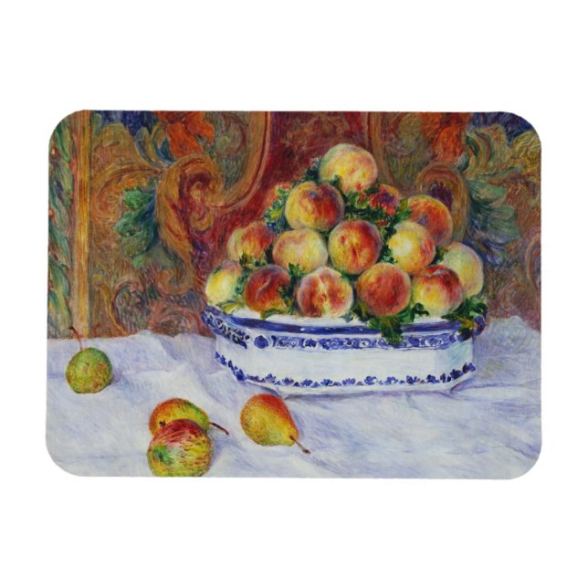 Íman Vida Estática com Pêssegos, Renoir (Horizontal)